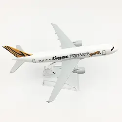 16 см 1:400 Airbus A320 модель Air tiger airways авиакомпания с шасси база сплав самолет Diecasting игрушки самолет дисплей подарок