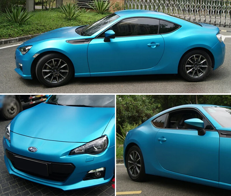 Light Blue Metallic Vinyl Film Wrap-6