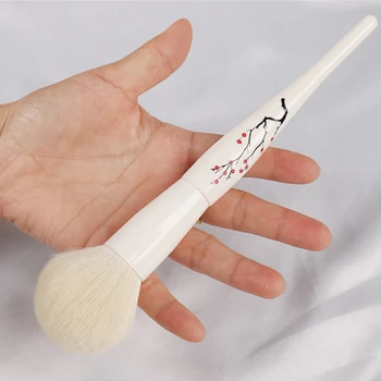

Large Powder Blush Brush White Plum Professional Cosmetic Brushes Set Face Contour Brush Eye Shadow Lip Brush Beauty Makeup Tool