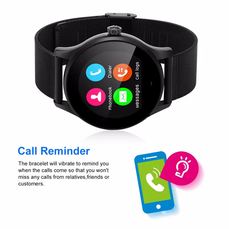 K88H Bluetooth Smartwatch ips HD экран монитор сердечного ритма Удаленная камера Push сообщения для Android ISO MTK2502C Смарт часы