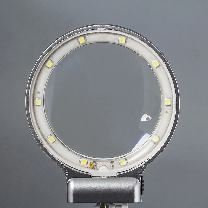 360 Вращающийся 10 Светодиодный светильник супер яркая лупа Настольная гравировка микро-резьба сварка ремонт Лупа увеличительное стекло лупа