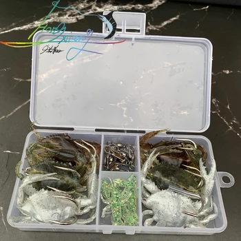 

7-17pcsHot-sellingSell more carp bait set soft bait artificial tackle box Pesca crab set lure see fishing A favorite of the fish