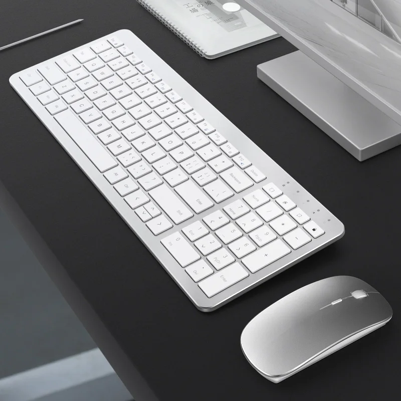 2,4G Беспроводная ультра-тонкая клавиатура Бесшумная мышь мультимедийная клавиатура игровая мышь для Macbook Pro компьютерная эргономичная клавиатура мыши
