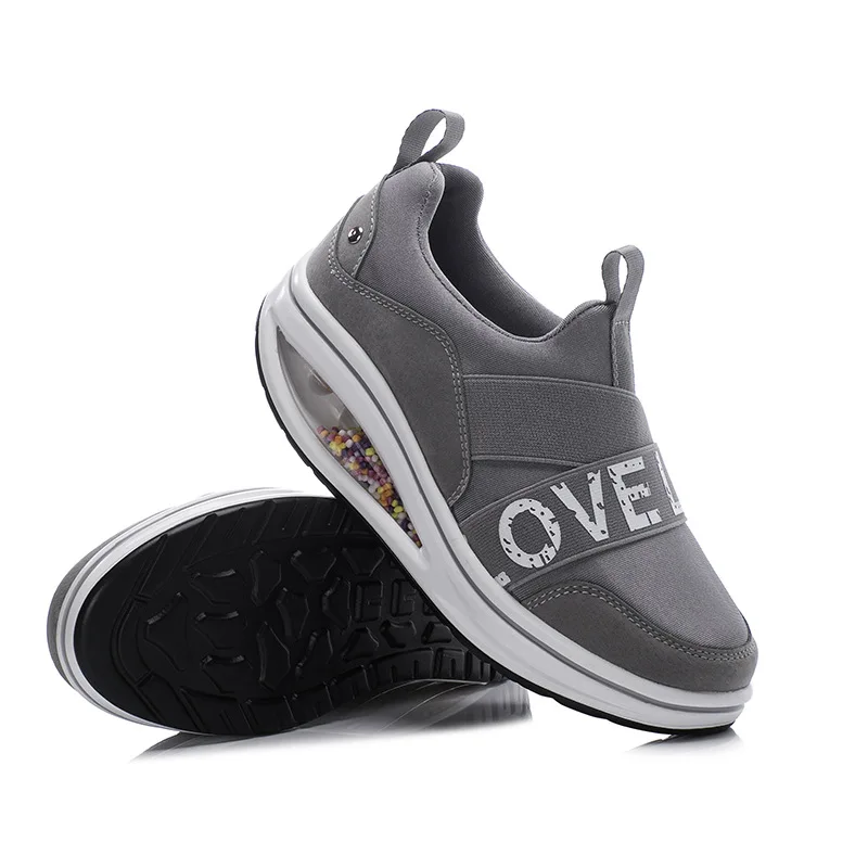 

Minika Autumn Thick Bottomed Extra High Rocking Shoes Women's Air Cushion Shock Absorption Travel Sports Mom Shoes 2056