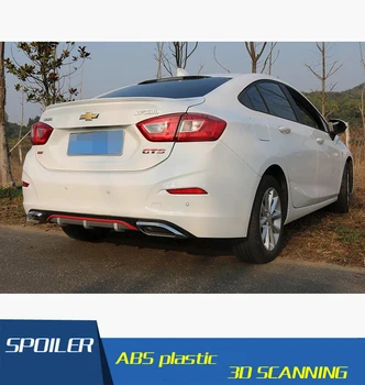 

For Cruze Rear spoiler ABS Rear Bumper Diffuser Bumpers Protector For 17 Cruze Rear After chrome lip rear spoiler
