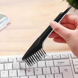 Brosse de nettoyage multifonctionnelle à Double extrémité, brosse à cheveux pour clavier Portable pratique en plastique pour un usage quotidien 