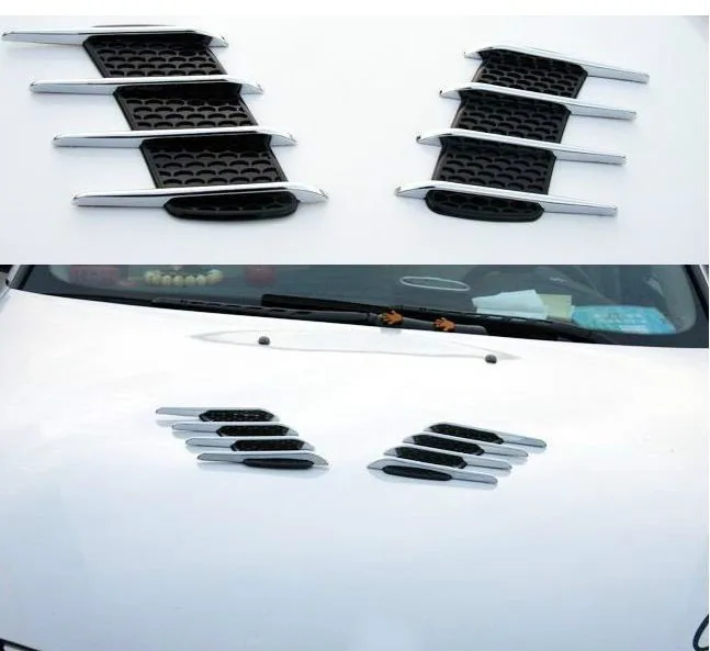 

Side Wind Net Decoration Hood Tuyere Modified Paste Side Tuyere Shark Gill Side Wind Net Car Wholesale Scratch Block