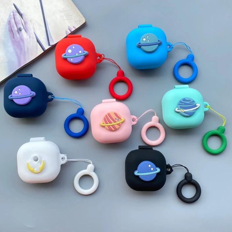 

Planet Cartoon Anti-fall Dust-proof Protective Cover Silicone Case for S-AMSUNG Galaxy-Buds live Wireless Earphone