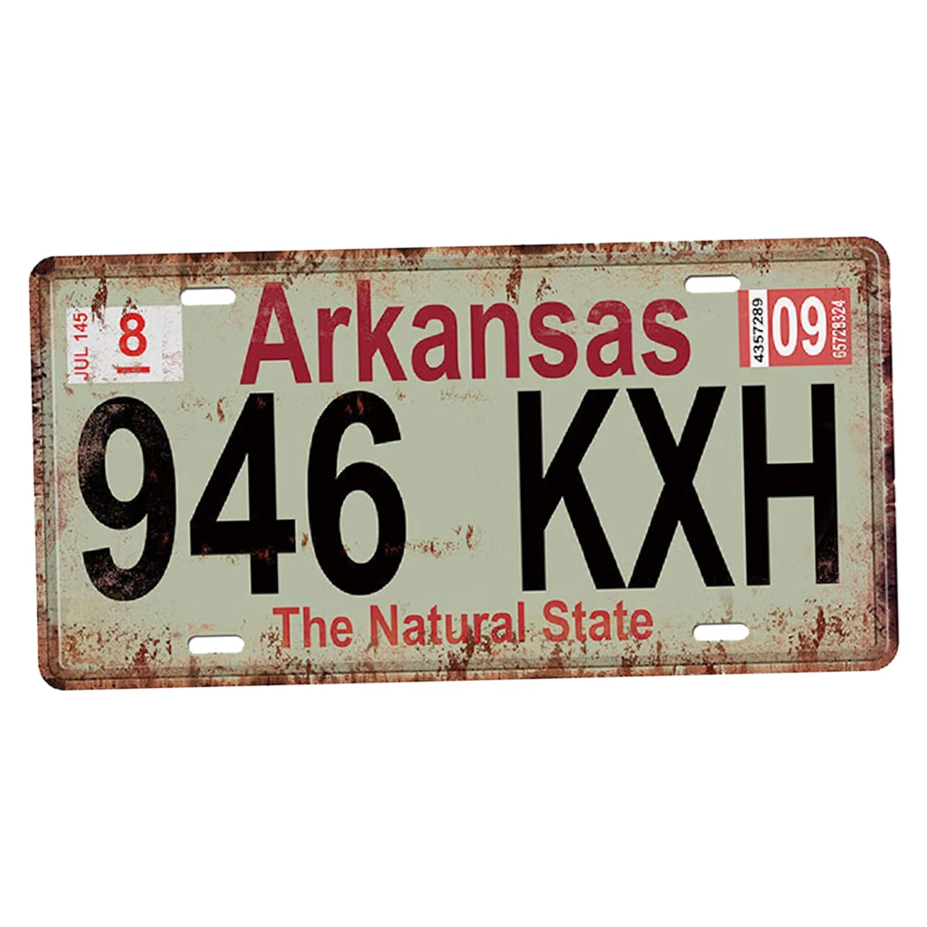 9Styles Car License Plate Vintage Metal Sign Tin Art Poster Bar Home Garage Wall DIY Plaque NEW