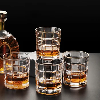 

2 Pcs/slot classical transparent fashion whiskey wine glass party pub wine drinking glass cups 200827-19