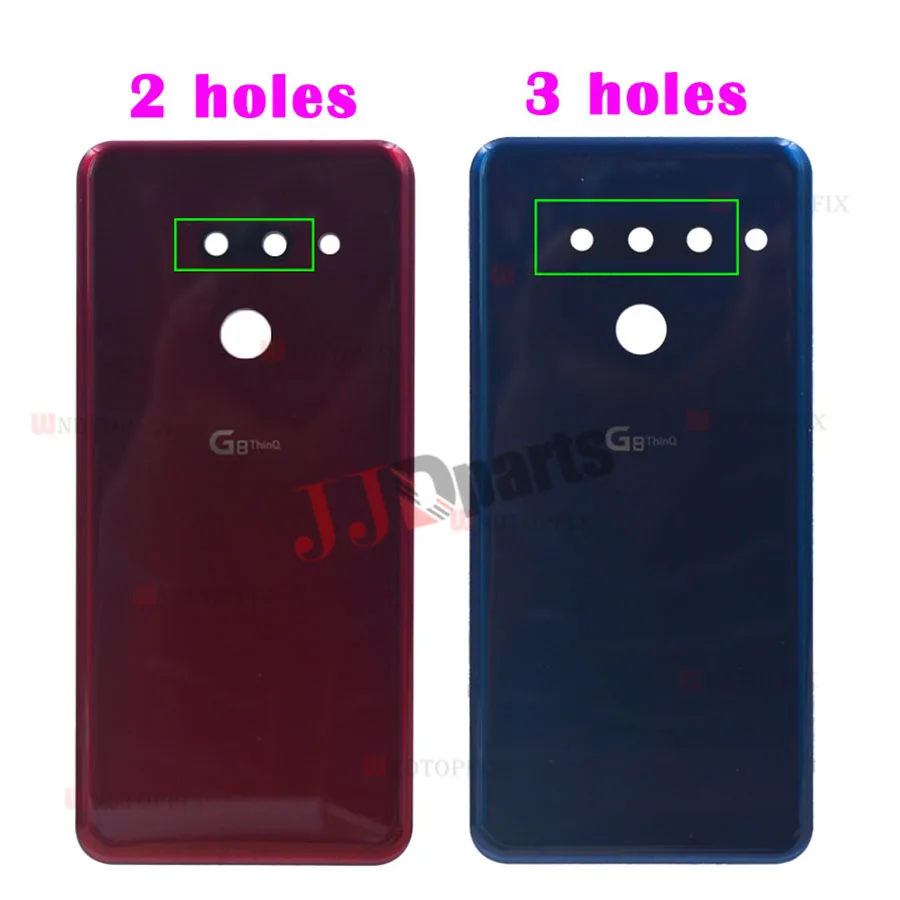 Для LG G8 ThinQ крышка батареи задняя крышка корпус Стекло задняя для G8 ThinQ G820 G820N G820QM7 6," Задняя панель с пластыревый заменитель
