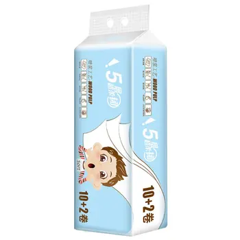 

12 rolls Natural Paper Towels Portable high quality Toilet Paper / for office for family restaurant Paper Towel 1 bag