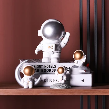 

Astronaut Figurines Space Model Resin Desktop Statue Man Sculpture Rocket Plane Cosmonaut Birthday Present Home Decoration