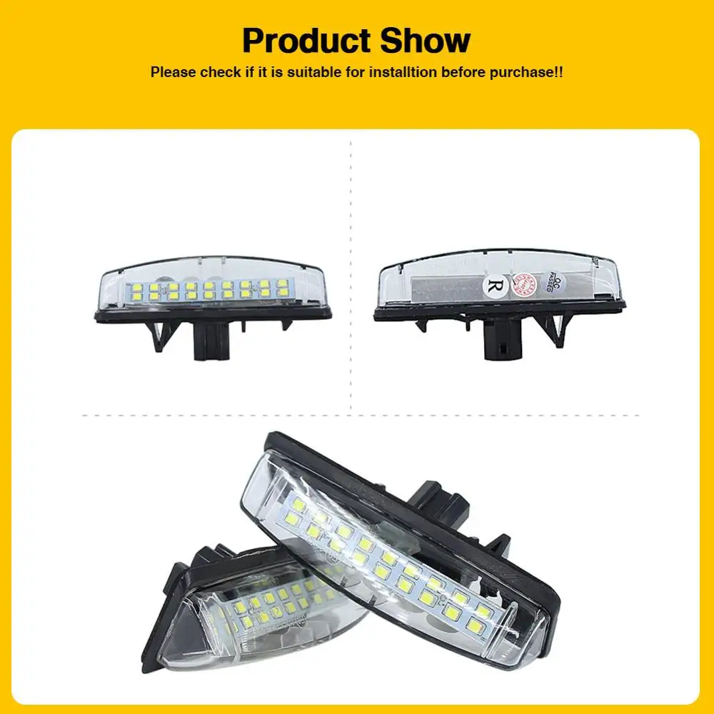 2 шт. светодиодные лампы CanBus для номерного знака Toyota Camry/Aurion Avensis Verso Echo Prius LEXUS Is200 /