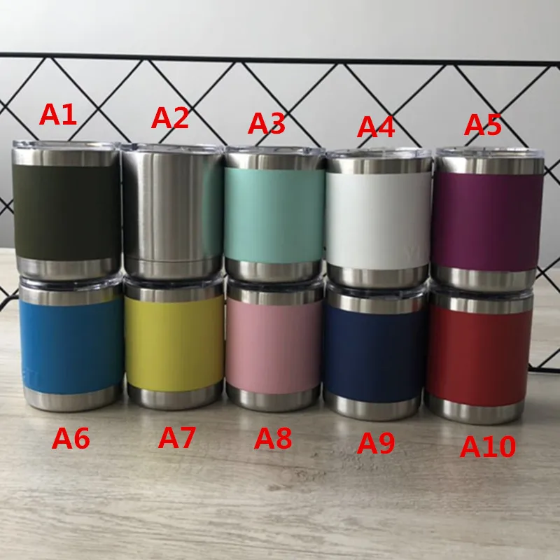 10oz remark colors 25 шт. Нержавеющая сталь стакан 30oz 20oz 10oz стакан с двойными стенками вакуумной изоляцией из нержавеющей стали для путешествий Кофе кружка большой Ёмкость спортивные чашки - Цвет: 10oz remark colors