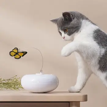 

Interactive Cat Toy 360 Degree Self Rotating Cat Butterfly Toy Automatic Battery Operated Funny Cat Toy For Cats Kitten