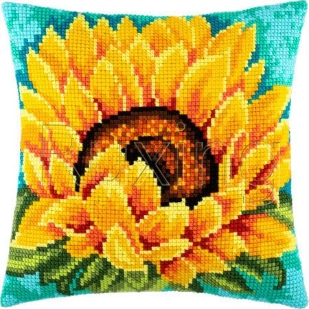 

Latch Hook kits Pillow sunflower Flower Diy Handmade Printed Canvas Cushion Flower Kits DIY Unfinished accessories