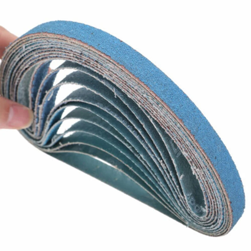 

10Pcs Abrasive File Sanding Belt Alumina Band 40/60/80/120 Grits 330*10mm