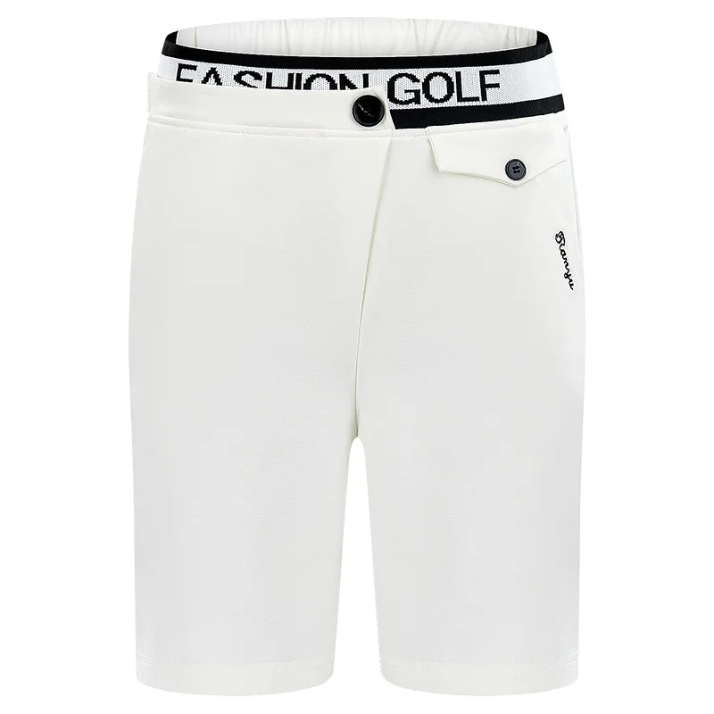 TYGJ Summer Golf Wear Women Breathable Quick Drying Shorts Pants High Waist Comfortable Slim Thin Fit Capris Ladies Trouser