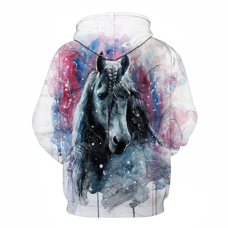 Модная толстовка с 3D принтом лошади, толстовки для мужчин и женщин, дизайнерский пуловер с животным принтом, мужской весенний пуловер с длинными рукавами, мужская куртка