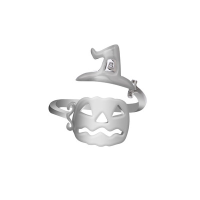 Rings For Women Men Couple Halloween Knuckles Decorate Rings Metal Silver Plated Skull Open Adjustable 2021 Trend Jewelry