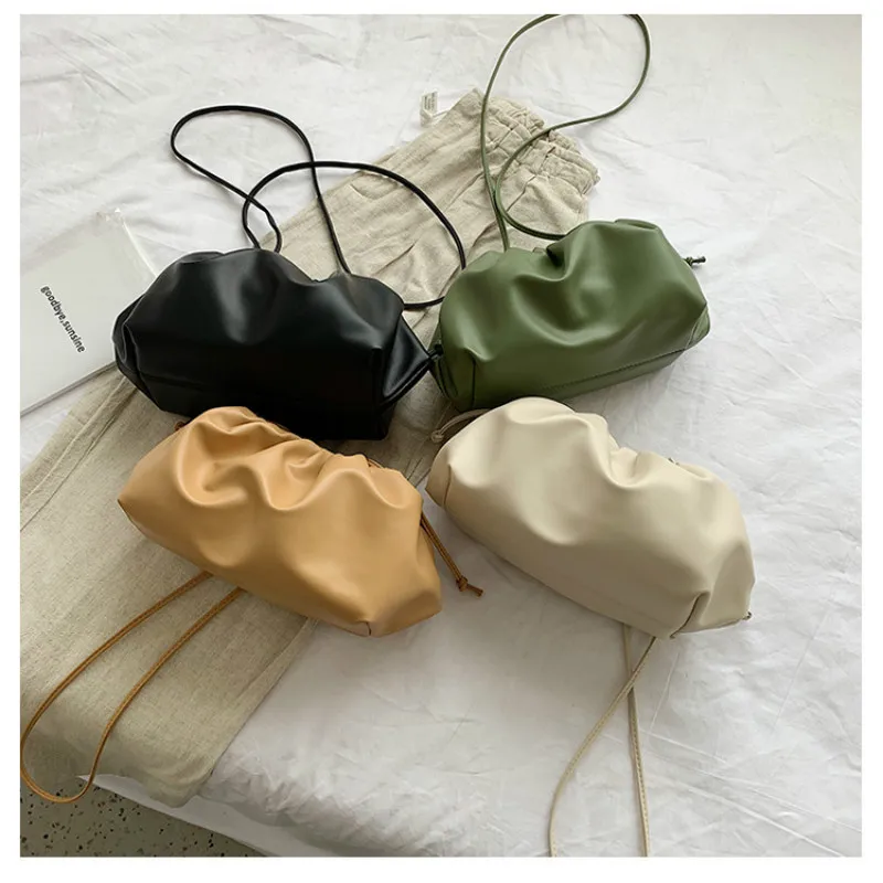 

Cloud Shape New Women Clutch Bag Ladies Party Evening Women Leather Handbag Shoulder Lady Cross Body Bag Dumpling Messenger Bag