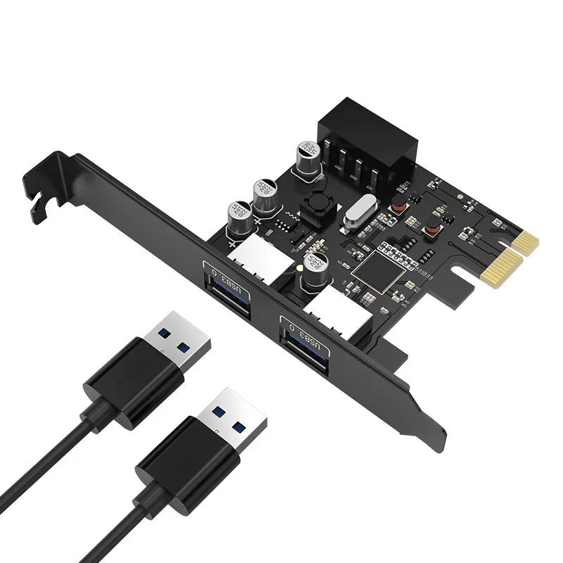 ORICO 2 порта PCI-E к USB 3,0 концентратор PCI Express карта расширения PCI-E SuperSpeed Usb адаптер с 15pin SATA разъем питания