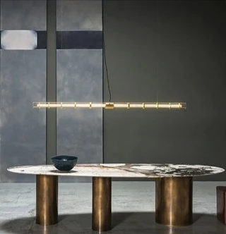 Fashionable imported luxury stone plate dining table new oval villa Italian eight person base | Мебель