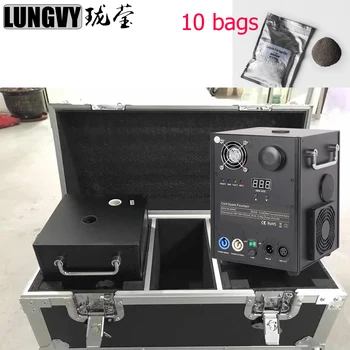 

Free Shipping 2pcs IN CASE With 10 Bags Powder Fireworks Machine DMX Sparklers Firework Fountain 600W Cold Pyrotechnics Effects