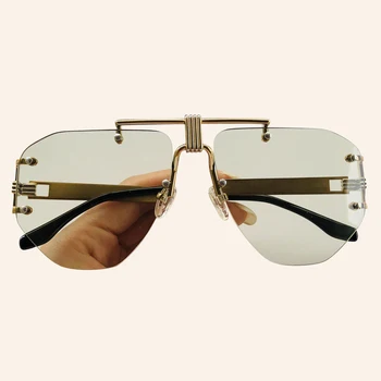 

New Fashion Pilot Sunglasses Women Oversized Luxury Mirror Sun Glasses Female UV400