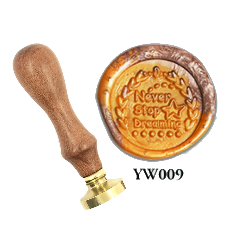 never stop dreaming Wax Stamp Exquisite Paint wood handle DIY Ancient Seal Retro Personalized High Quality | Дом и сад