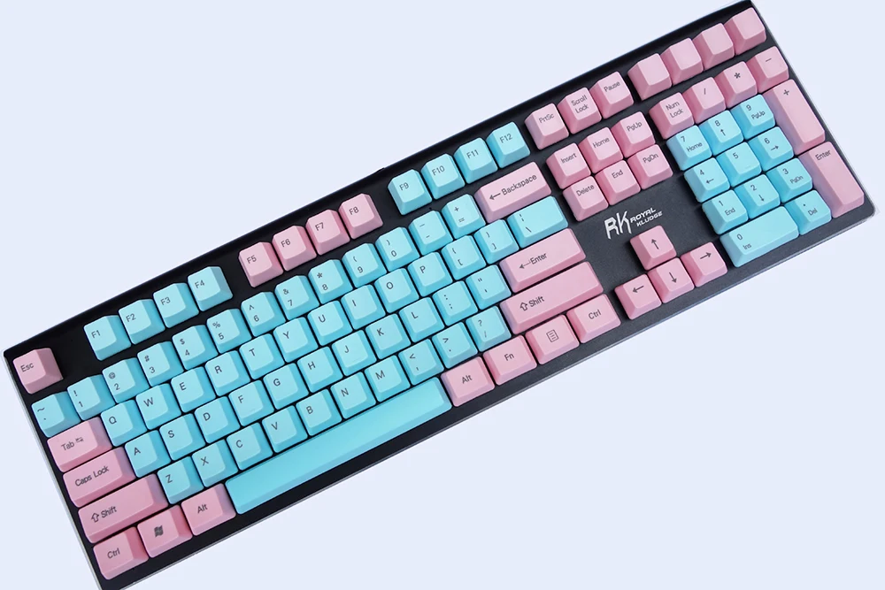 NPKC OEM PBT клавиши синий розовый смешанный ANSI раскладка опция 61 87 108 для Cherry MX