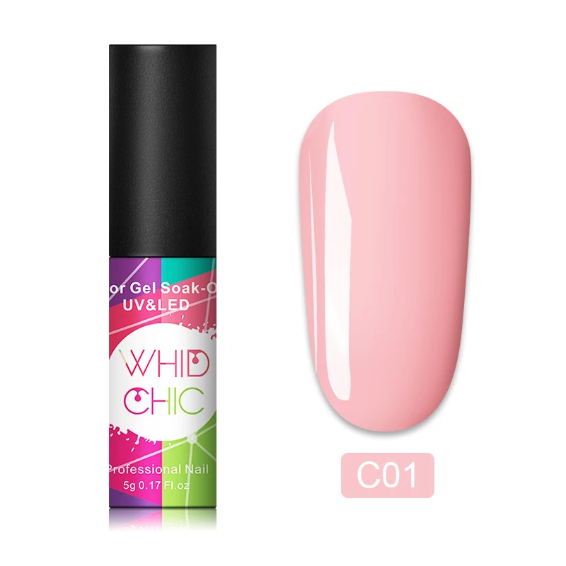 C01 WHID CHIC 5 мл УФ-гель для ногтей Зимняя серия смешанных цветов долговечный впитывающий Гель-лак для ногтей Гибридный Полупостоянный - Цвет: C01