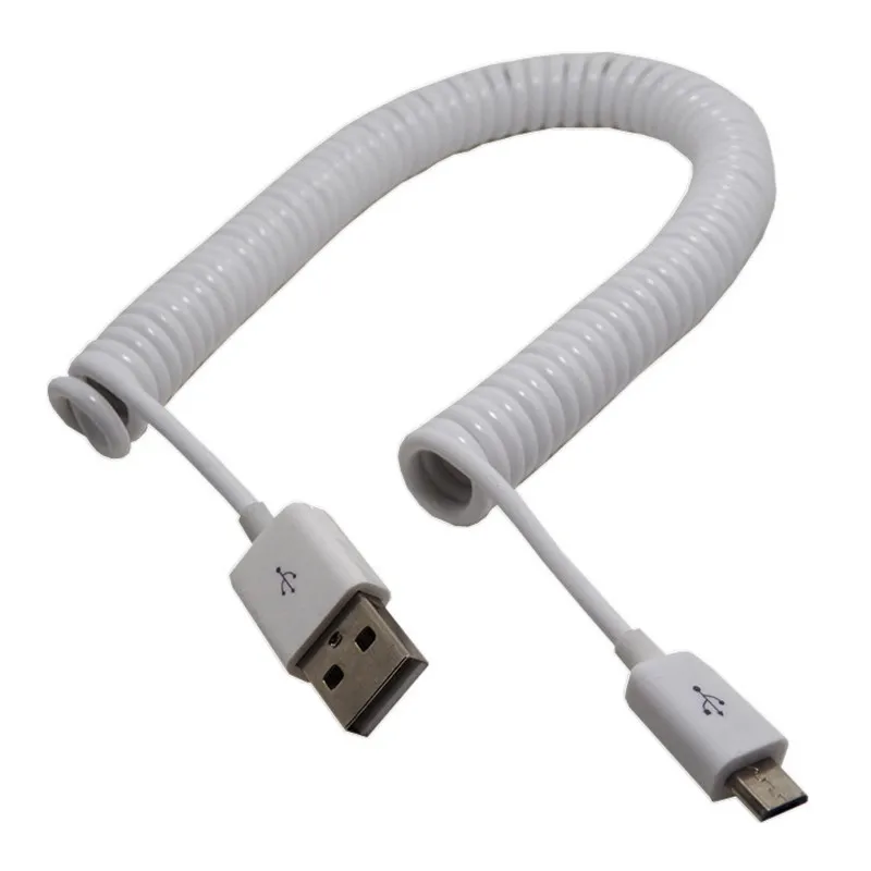 

3 м/10 футов Micro Usb пружинный спиральный кабель удлинитель Портативный Выдвижной usb Дата-кабель для зарядного устройства для фотокабеля спиральный кабель