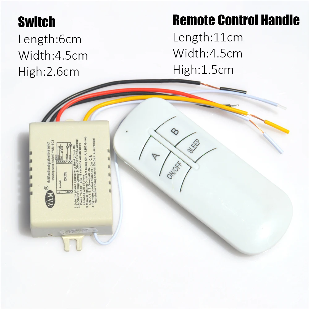Interrupteur de télécommande RF sans fil à sens unique avec contrôleur 220V Interrupteur de télécommande RF sans fil à sens unique avec contrôleur 220V