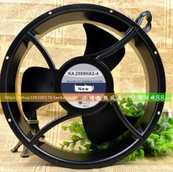 KA2509HA2-4 вентилятор AC220V 25489 Полный Круглый высокотемпературный бесшумный вентилятор охлаждения