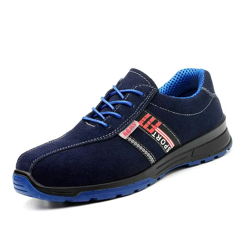 

new arrival large size men fashion steel toe caps work safety shoes nubuck soft leather tooling shoe worker security boots male