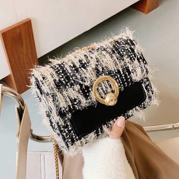 

Women's Pouches Women's Bag Fashion Plush All-matching Shoulder Bag Internet Celebrity Messenger Bag 2020 Popular New Flap Small