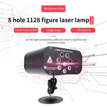 

RGB Colorful Lighting Effect Light Disco LED DJ Party Lights 128/64 Patterns Laser Projector Light for Stage Wedding Decoration