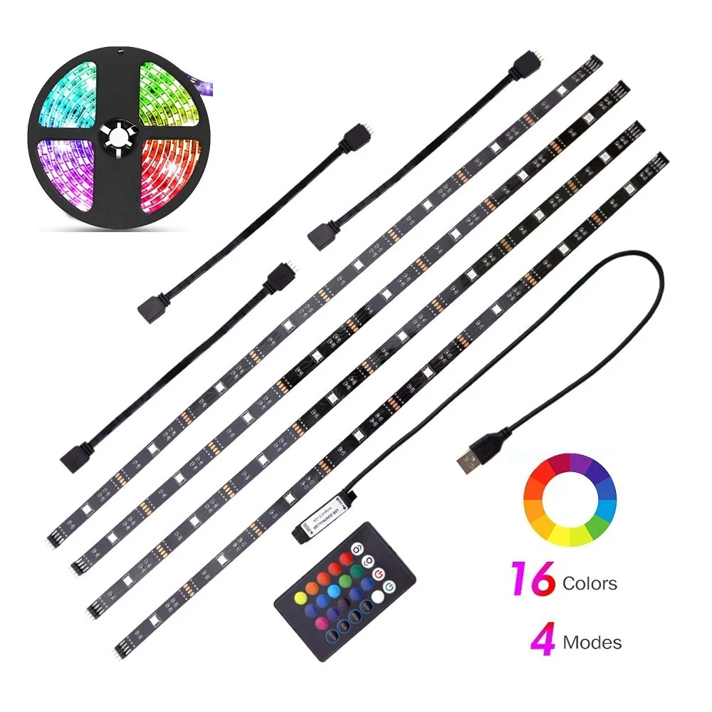 Светодиодная лента SMD5050 RGB для подсветильник Ки телевизора 16