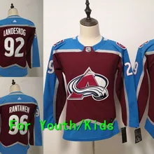 Молодежная вышивка сшитая Colorado#92 Gabriel Landeskog 96 Микко Рантанен 29 Натан Маккиннон Дети Джерси