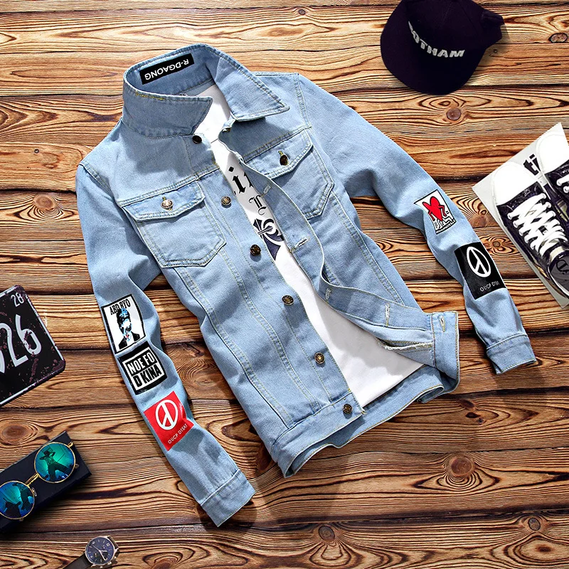 Jacket Chaqueta Hombre Solid Casual Slim Mens Denim Jacket Bomber Jacket Men Cowboy Men's Spring Jean Jacket Chaqueta Hombre Solid Casual Slim Mens Denim Jacket Bomber Jacket Men Cowboy Men's Spring Jean