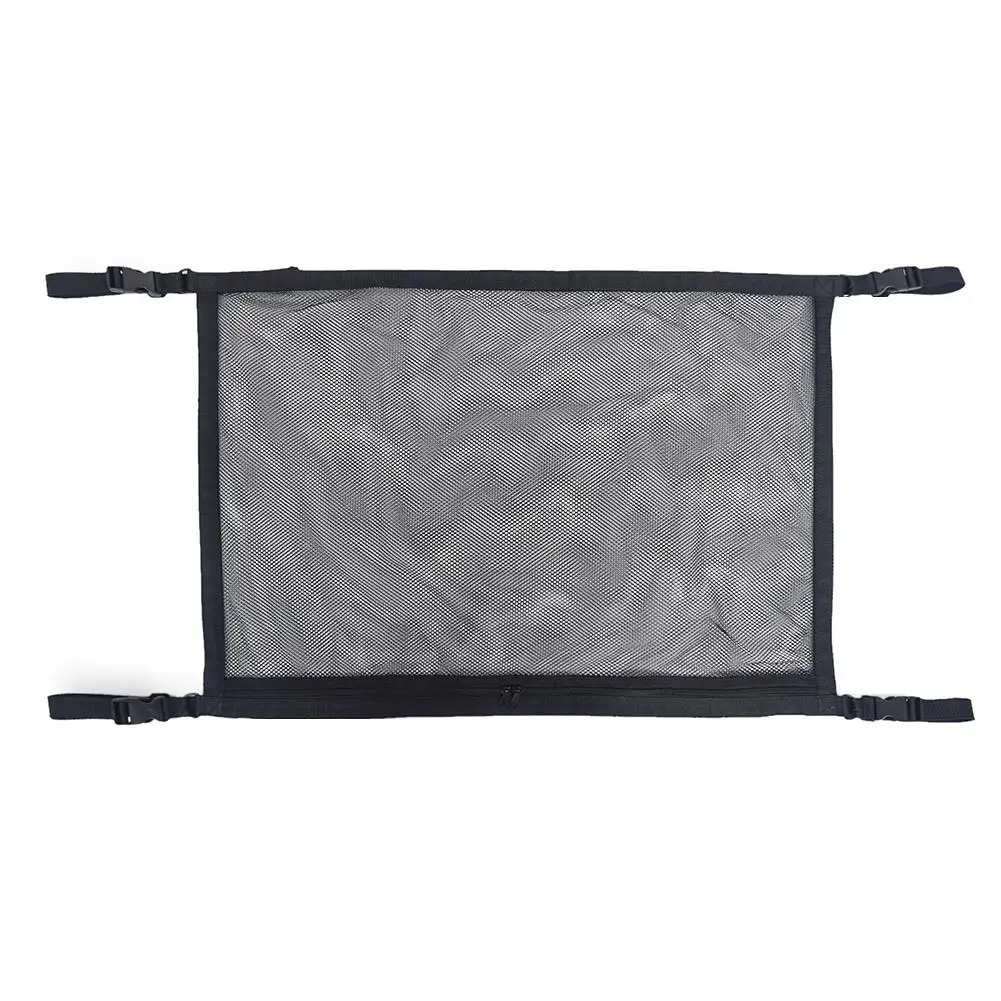 

Car Ceiling Mesh Storage Bag Simple Breathable Mesh Zipper Storage Bag Adjustable Auto Stowing Tidying Interior Accessories