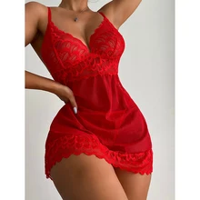 red nighty dress
