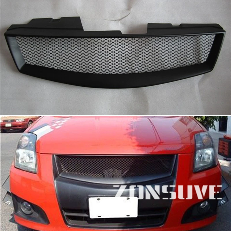 Передняя Центральная решетка радиатора для Nissan Sentra Sr Se-r Spec V 2007-2012 из углеродного