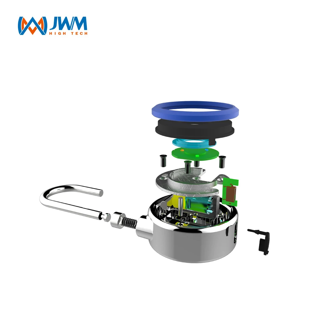JWM Fingerprint Padlock Smart Door Lock Anti-Theft Security Keyless Electric Lock USB Rechargeable IP65 Waterproof Lock