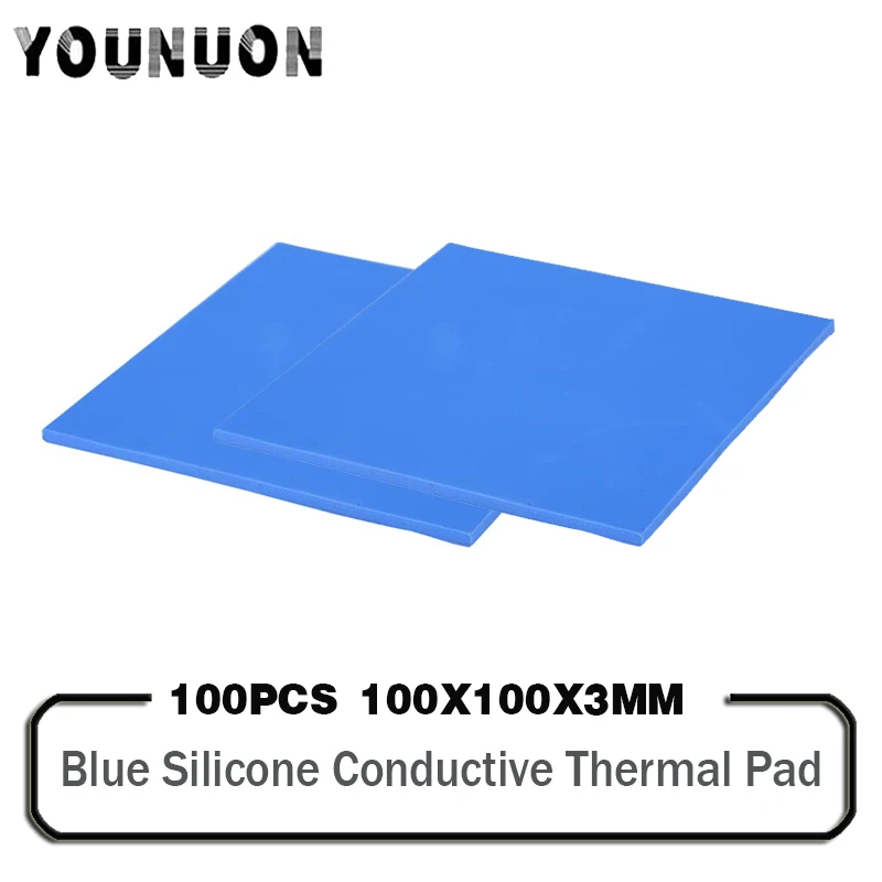 

100PCS 100mmx100mm 100x100x3mm CPU Thermal Silicone Heatsink Pad Cooling Conductive Pads Cooler Heatsinks Cooling Cooler Pads