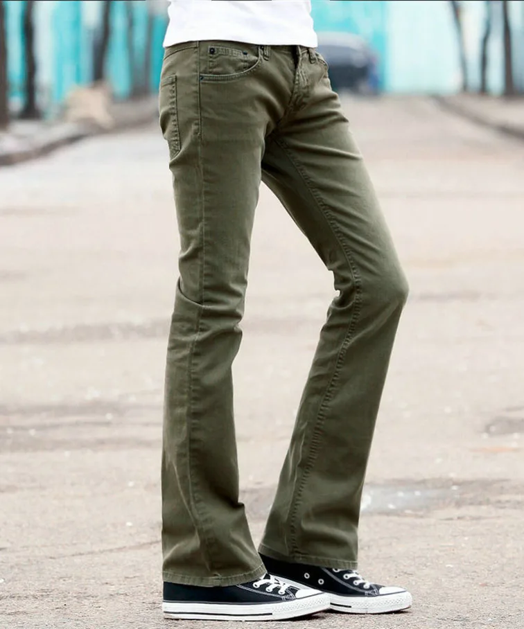 Black Jeans Flared Pants Jeans Men 
