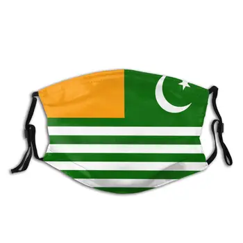 

Kashmir Country Flag Reusable Mouth Face Mask with filter Anti Haze Dust Mask Protection Cover Respirator Mouth Muffle