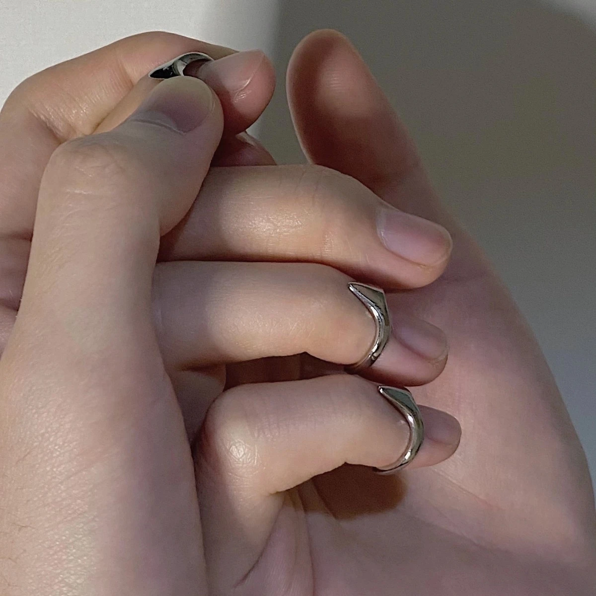 Opening Ring Finger Ring 4pcs Knife Edge Metal Tail Ring for Men Women Girls Party Jewelry